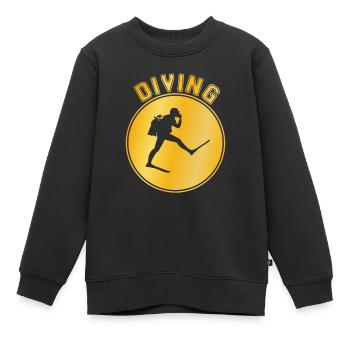 Plonger - Sweat Premium enfant bio - noir - Devant - AI Model Kid Female (0cm)
