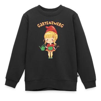 Gärtnerin Mädchen Gartenzwerg Kinder Garten Helfer - Kinder Premium Organic Sweatshirt - Schwarz - Vorne - AI Model Kid Female (0cm)