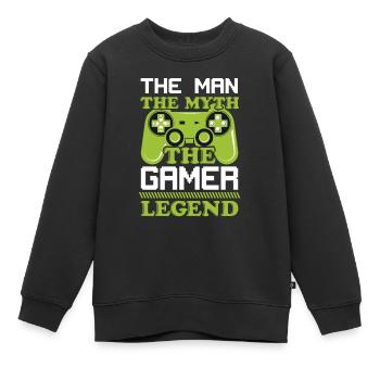 Man Myth Gamer - Kinder Premium Organic Sweatshirt - Schwarz - Vorne - AI Model Kid Female (0cm)