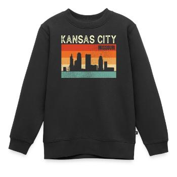 Toledo ( Ohio) - Sweat Premium enfant bio - noir - Devant - AI Model Kid Female (0cm)