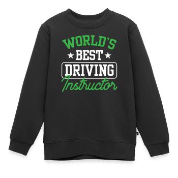 Le meilleur moniteur de conduite au monde Profession auto-école - Sweat Premium enfant bio - noir - Devant - AI Model Kid Female (0cm)