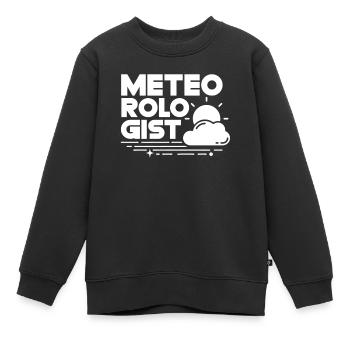 Meteorologe Wettervorhersage Meteorologie Beruf - Kinder Premium Organic Sweatshirt - Schwarz - Vorne - AI Model Kid Female (0cm)
