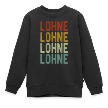 Lohne Stadt Retro Vintage - Kinder Premium Organic Sweatshirt - Schwarz - Vorne - AI Model Kid Female (0cm)