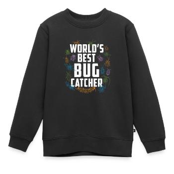 Worlds Best Bug Catcher Funny Entomologen Bug - Kinder Premium Organic Sweatshirt - Schwarz - Vorne - AI Model Kid Female (0cm)