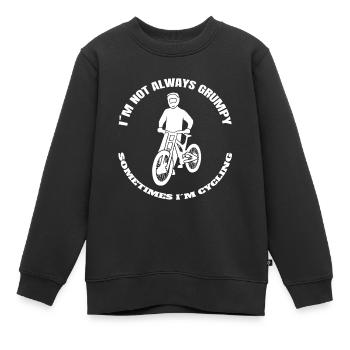 Fahrrad Radfahren Mountainbike Radeln Fahrradtour - Kinder Premium Organic Sweatshirt - Schwarz - Vorne - AI Model Kid Female (0cm)