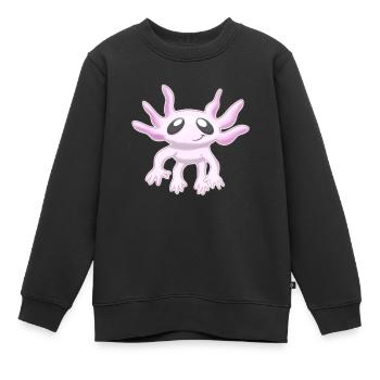 Axolotl doux - Sweat Premium enfant bio - noir - Devant - AI Model Kid Female (0cm)
