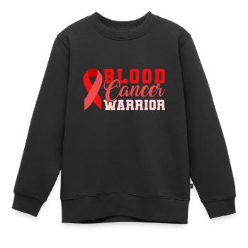 Blood Cancer Warrior - Kinder Premium Organic Sweatshirt - Schwarz - Vorne - AI Model Kid Female (0cm)