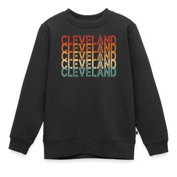 Cleveland (Ohio) - Sweat Premium enfant bio - noir - Devant - AI Model Kid Female (0cm)