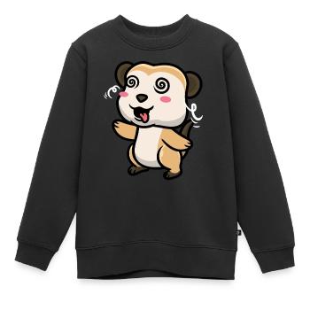 Erdmännchen Tierliebhaber Erdmännchenliebhaber - Kinder Premium Organic Sweatshirt - Schwarz - Vorne - AI Model Kid Female (0cm)