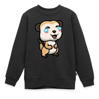 Erdmännchen Tierliebhaber Erdmännchenliebhaber - Kinder Premium Organic Sweatshirt - Schwarz - Vorne - AI Model Kid Female (0cm)