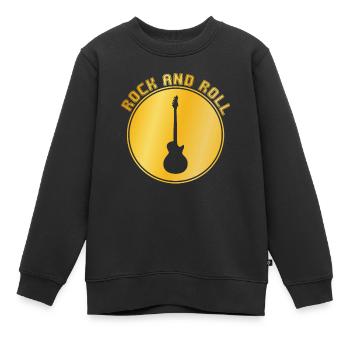 Rock and roll - Sweat Premium enfant bio - noir - Devant - AI Model Kid Female (0cm)