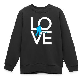 Eishockey - Kinder Premium Organic Sweatshirt - Schwarz - Vorne - AI Model Kid Female (0cm)