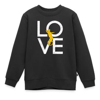 Einrad - Kinder Premium Organic Sweatshirt - Schwarz - Vorne - AI Model Kid Female (0cm)