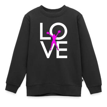 cheerleading - Sweat Premium enfant bio - noir - Devant - AI Model Kid Female (0cm)
