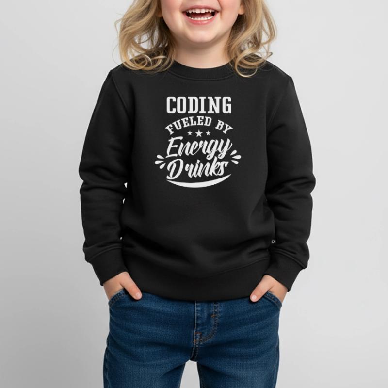 Programmieren Mit Energydrinks Code Coding Coder Kinder Premium Organic Sweatshirt