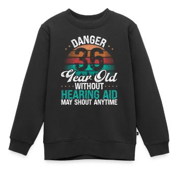 36 Birthday Idea Humor May Shout Funny 36 Year Old - Kinder Premium Organic Sweatshirt - Schwarz - Vorne - AI Model Kid Female (0cm)