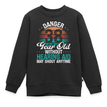 38 Birthday Idea Humor May Shout Funny 38 Year Old - Kinder Premium Organic Sweatshirt - Schwarz - Vorne - AI Model Kid Female (0cm)