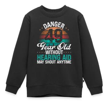 49 Birthday Idea Humor May Shout Funny 49 Year Old - Kinder Premium Organic Sweatshirt - Schwarz - Vorne - AI Model Kid Female (0cm)