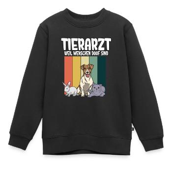 Tierarzt - Kinder Premium Organic Sweatshirt - Schwarz - Vorne - AI Model Kid Female (0cm)