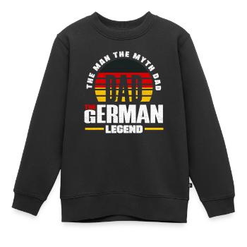 German Germany German Flag Fathers Day - Kinder Premium Organic Sweatshirt - Schwarz - Vorne - AI Model Kid Female (0cm)