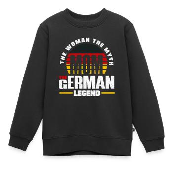 German Germany German Flag Mothers Day - Kinder Premium Organic Sweatshirt - Schwarz - Vorne - AI Model Kid Female (0cm)
