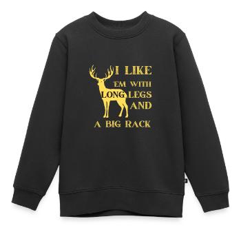 Lustige Hirschjagd Tiere Zitat Memes trendy Geschenk - Kinder Premium Organic Sweatshirt - Schwarz - Vorne - AI Model Kid Female (0cm)