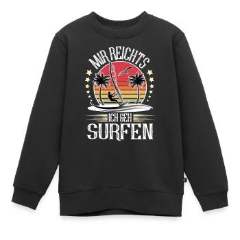 Windsurfen Windsurfer Windsurf - Kinder Premium Organic Sweatshirt - Schwarz - Vorne - AI Model Kid Female (0cm)