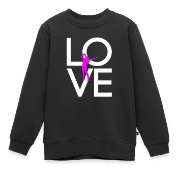 Chanter - Sweat Premium enfant bio - noir - Devant - AI Model Kid Female (0cm)