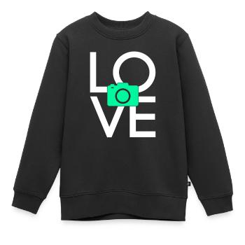 Fotografie - Kinder Premium Organic Sweatshirt - Schwarz - Vorne - AI Model Kid Female (0cm)
