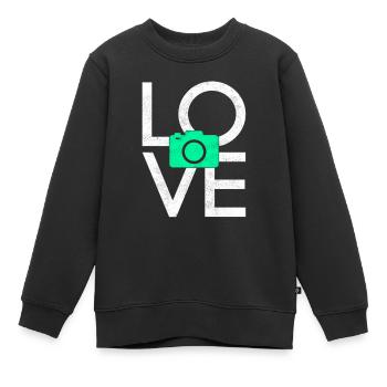 Fotografie - Kinder Premium Organic Sweatshirt - Schwarz - Vorne - AI Model Kid Female (0cm)