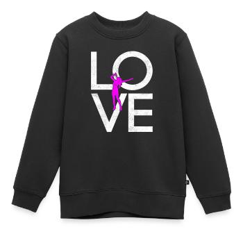Chanter - Sweat Premium enfant bio - noir - Devant - AI Model Kid Female (0cm)