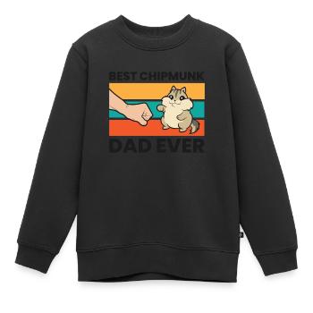Mignon Pet Chipmunk Propriétaire Meilleur Chipmunk Papa Jamais - Sweat Premium enfant bio - noir - Devant - AI Model Kid Female (0cm)