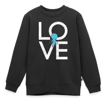 Qualle - Kinder Premium Organic Sweatshirt - Schwarz - Vorne - AI Model Kid Female (0cm)