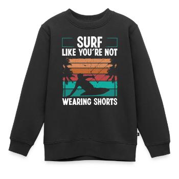 Kitesurfer Kite Kiteboarder Kitesurf Kiteboard - Kinder Premium Organic Sweatshirt - Schwarz - Vorne - AI Model Kid Female (0cm)