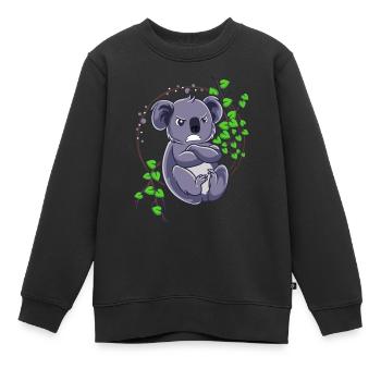 Ärgerlicher Koalabär lustig Geschenk - Kinder Premium Organic Sweatshirt - Schwarz - Vorne - AI Model Kid Female (0cm)