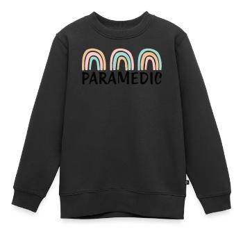 Paragliding Gleitschirmflieger Fallschirm Para - Kinder Premium Organic Sweatshirt - Schwarz - Vorne - AI Model Kid Female (0cm)