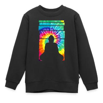 Buddha Busshismus Buddha Statue - Kinder Premium Organic Sweatshirt - Schwarz - Vorne - AI Model Kid Female (0cm)