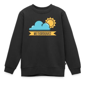 Meteorologe Meteorologie Wettervorhersage Beruf - Kinder Premium Organic Sweatshirt - Schwarz - Vorne - AI Model Kid Female (0cm)