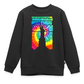 Statue de la Liberté souvenir de New York - Sweat Premium enfant bio - noir - Devant - AI Model Kid Female (0cm)