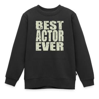 Best Schauspieler ever Schauspieler Geschenk - Kinder Premium Organic Sweatshirt - Schwarz - Vorne - AI Model Kid Female (0cm)