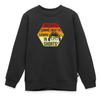 The Sun Is Shining Today Shorts de jeu, Jeux vidéo - Sweat Premium enfant bio - noir - Devant - AI Model Kid Female (0cm)