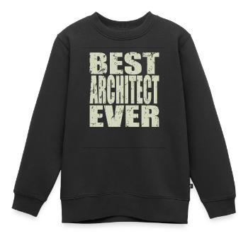 Best Architekt ever Architekt Geschenk - Kinder Premium Organic Sweatshirt - Schwarz - Vorne - AI Model Kid Female (0cm)