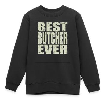 Best Metzger ever Metzger Geschenk - Kinder Premium Organic Sweatshirt - Schwarz - Vorne - AI Model Kid Female (0cm)