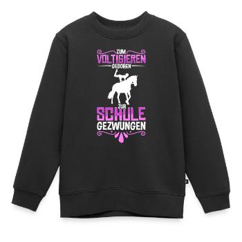 Voltigieren - Kinder Premium Organic Sweatshirt - Schwarz - Vorne - AI Model Kid Female (0cm)