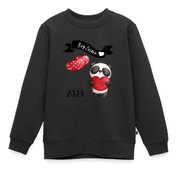 Grande Sœur - große Schwester - Sweat Premium enfant bio - noir - Devant - AI Model Kid Female (0cm)