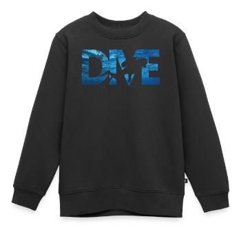 Apnea Diver Freediver Scuba Diver - Kids Premium Organic Sweatshirt - black - Front - AI Model Kid Female (0cm)
