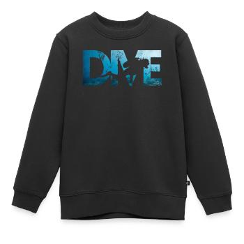 Apnea Diver Apnéiste Scuba Diver - Sweat Premium enfant bio - noir - Devant - AI Model Kid Female (0cm)