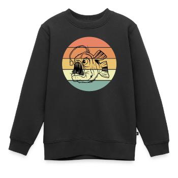 Poisson-grenouille - Sweat Premium enfant bio - noir - Devant - AI Model Kid Female (0cm)