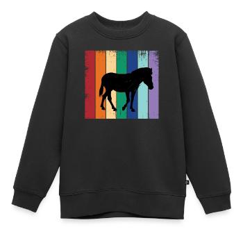 Zebra - Kinder Premium Organic Sweatshirt - Schwarz - Vorne - AI Model Kid Female (0cm)