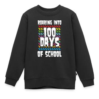 Aufbruch In 100 Schultage - Kinder Premium Organic Sweatshirt - Schwarz - Vorne - AI Model Kid Female (0cm)